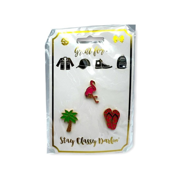 ❗️5/$25❗️Simply Southern Tropical Pin Set - Picture 1 of 2